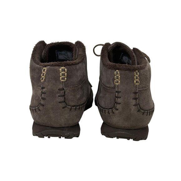 Skechers‎ Womens Totem Pole Relaxed Fit Brown Leather Ankle Boots Moc Toe Size 7 - Picture 3 of 10